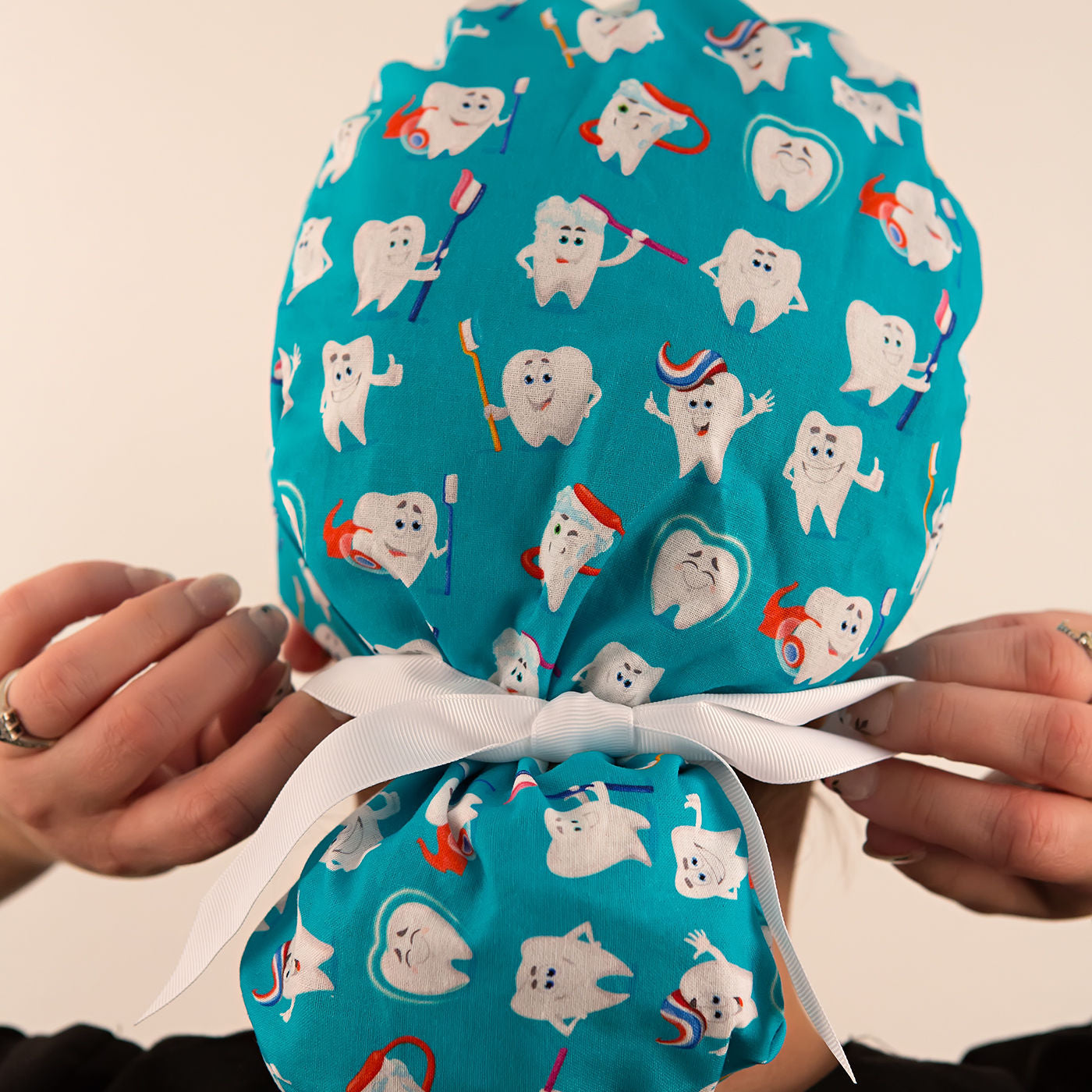 dental scrub hat with ponytail