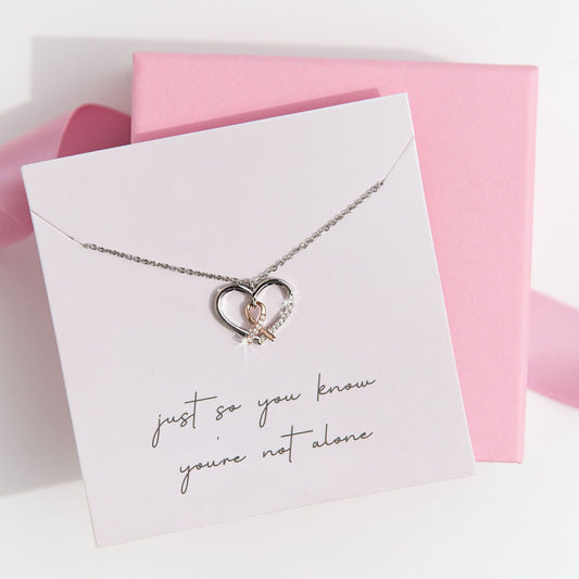 Not Alone Breast Cancer Awareness Necklace