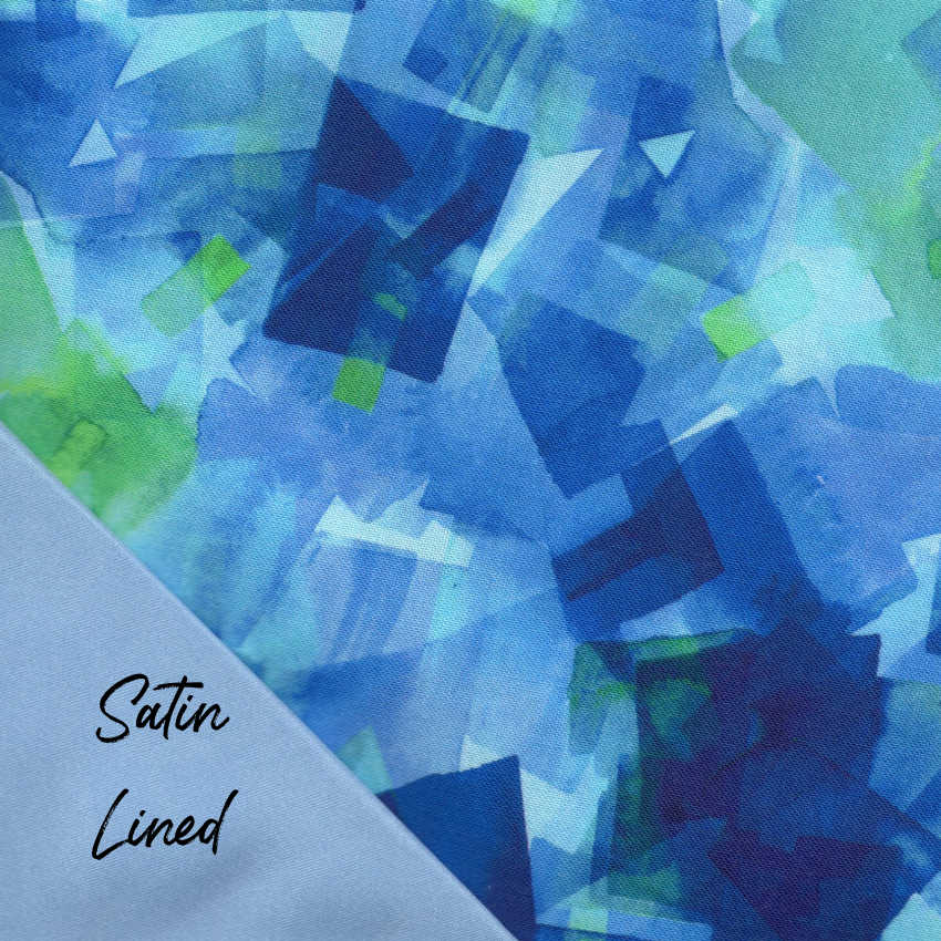 Blended Blues Satin-Lined