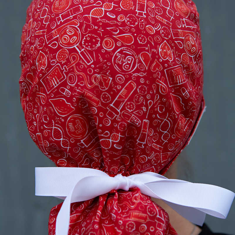 ponytail scrub cap for cardio