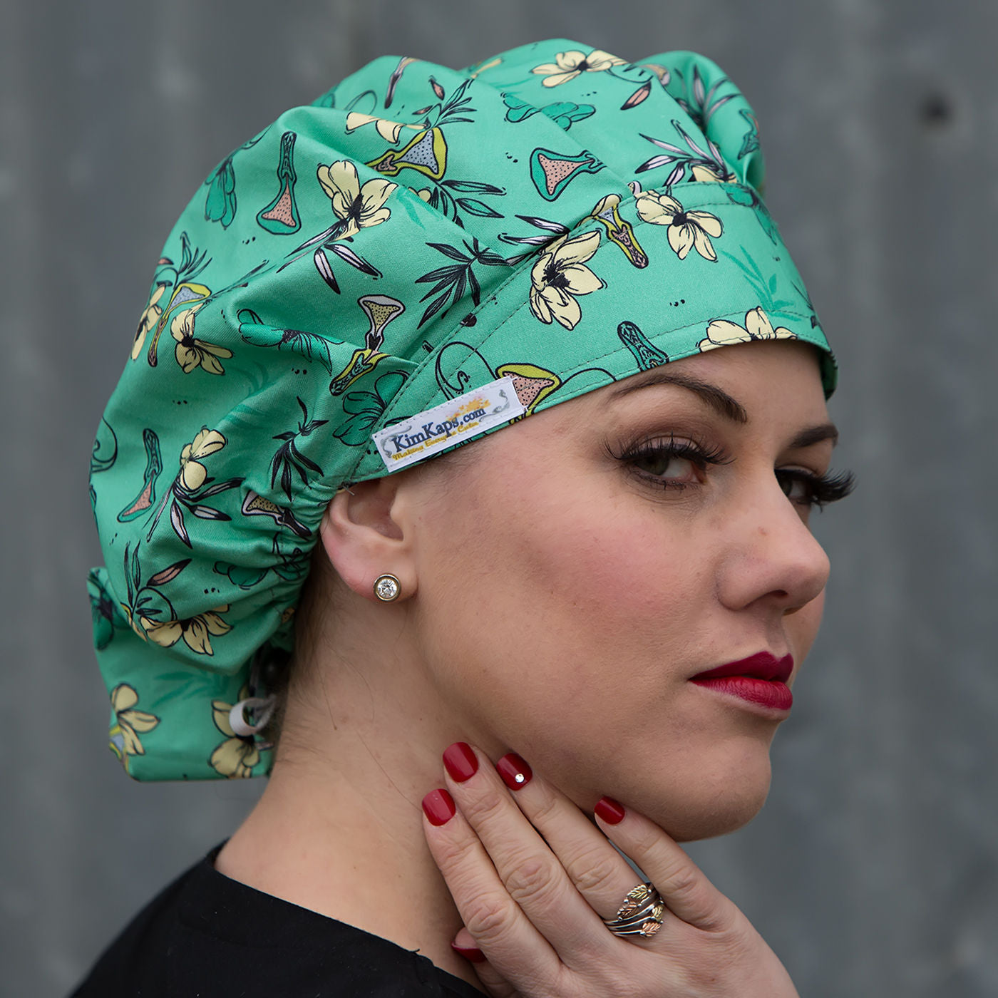 cuterus green uterus scrub hat