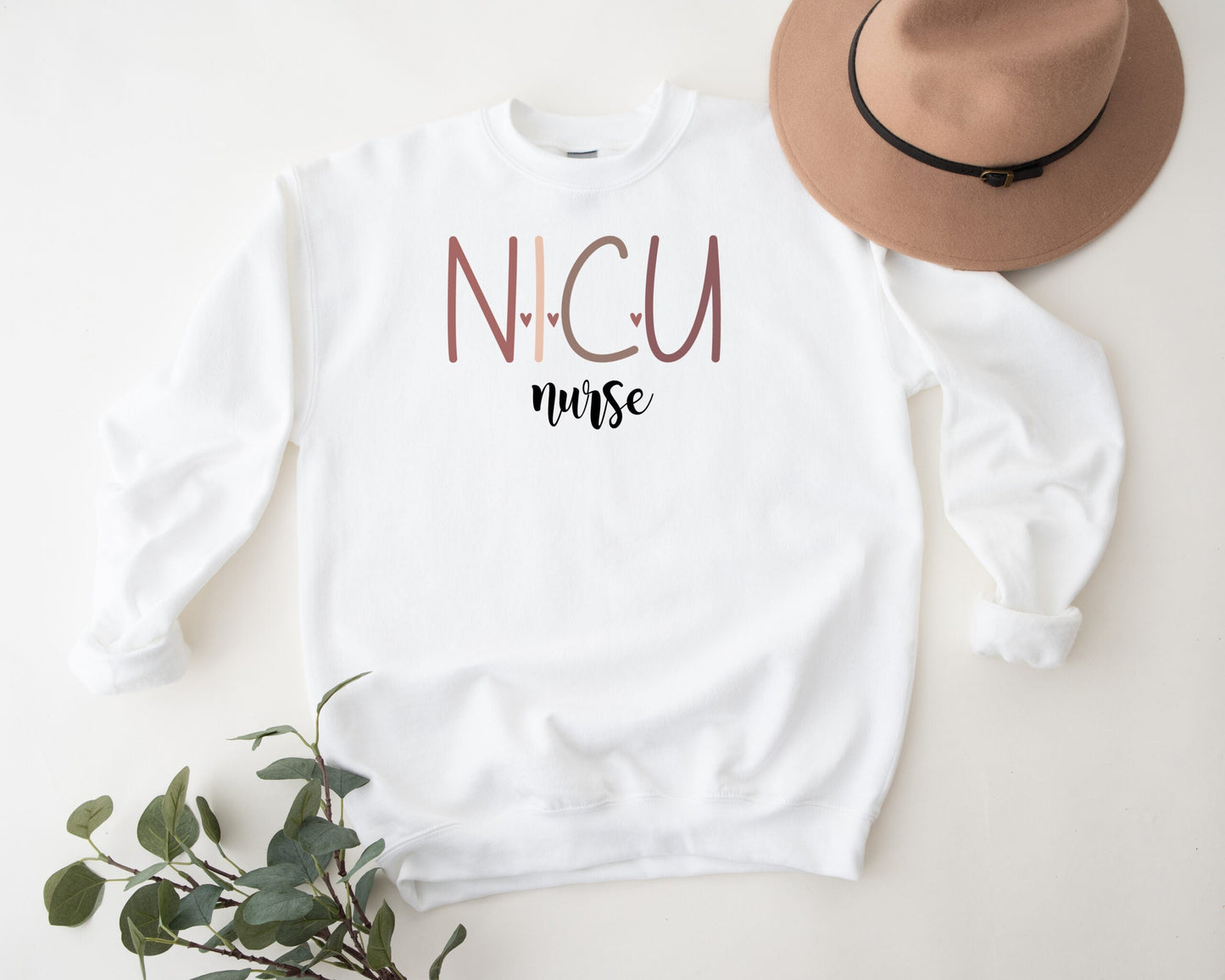 NICU nurse sweatshirt white