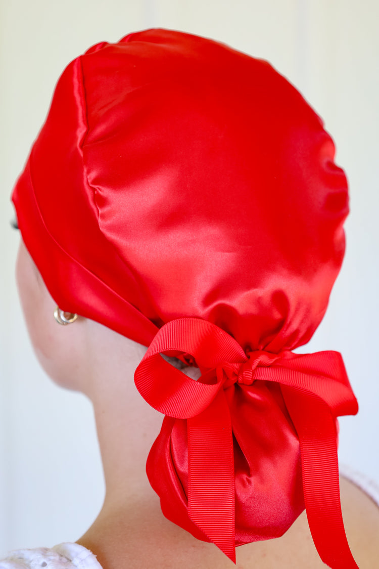 Satin Style 6 Ponytail Scrub Hat