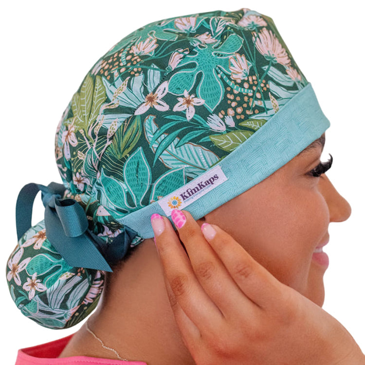 Style 6 2-Tone Ponytail Scrub Hat
