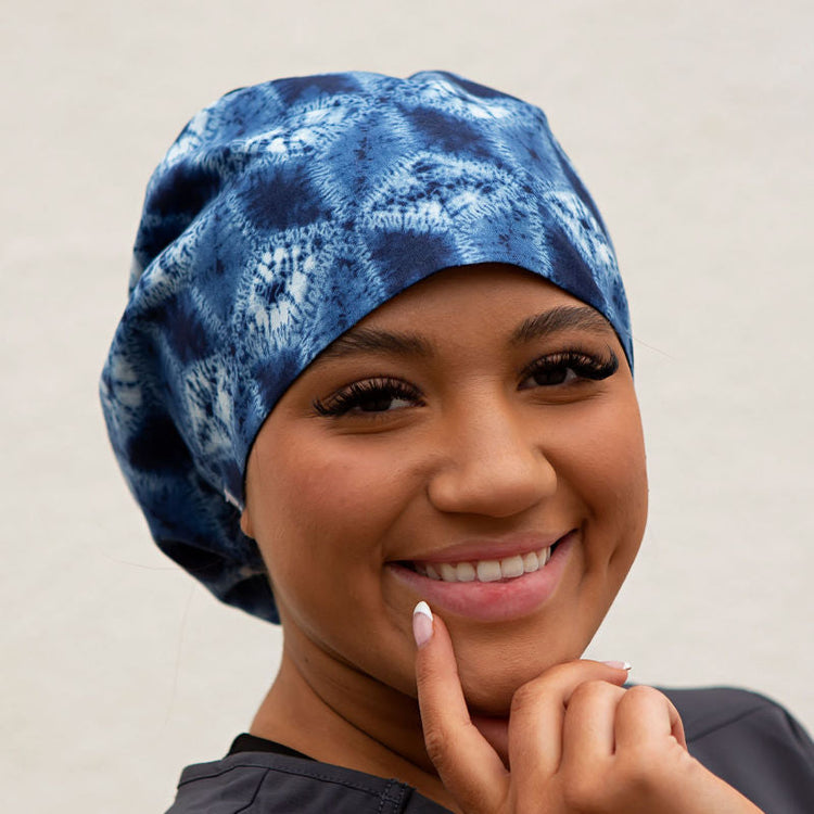 European satin-lined scrub hat