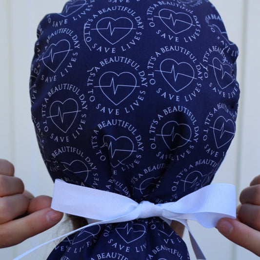 greys anatomy ponytail scrub cap