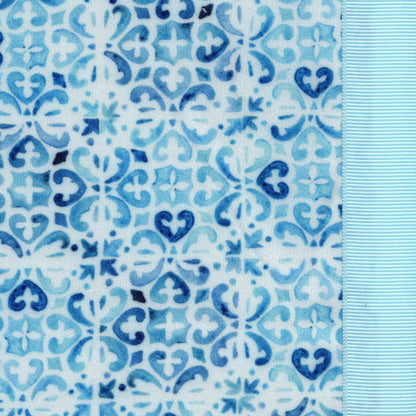 Blue Tiles Satin