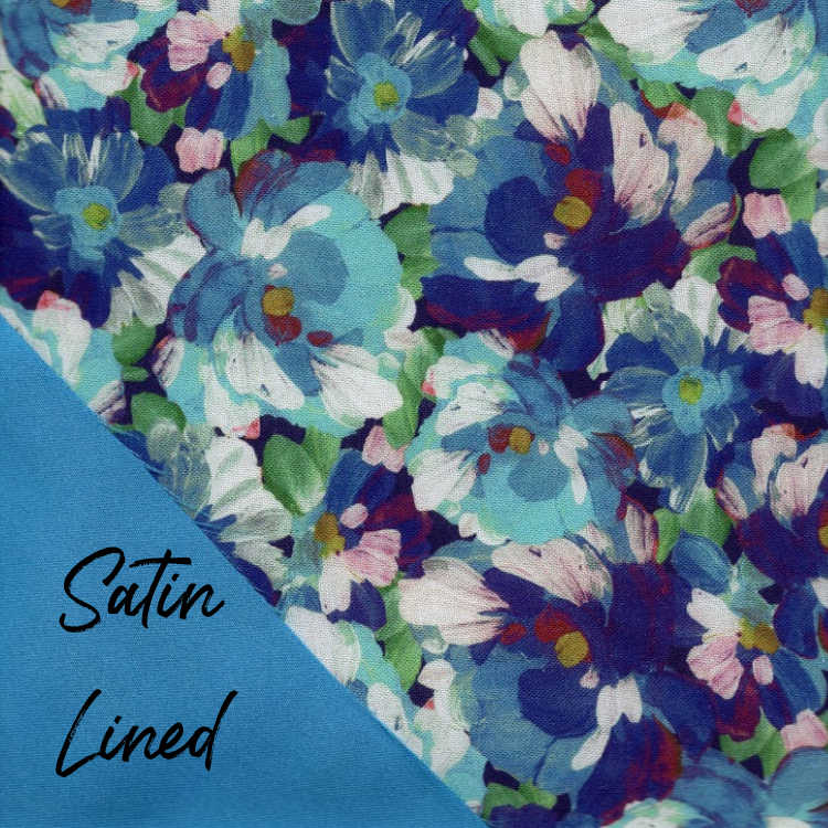 satin-lined scrub cap fabric