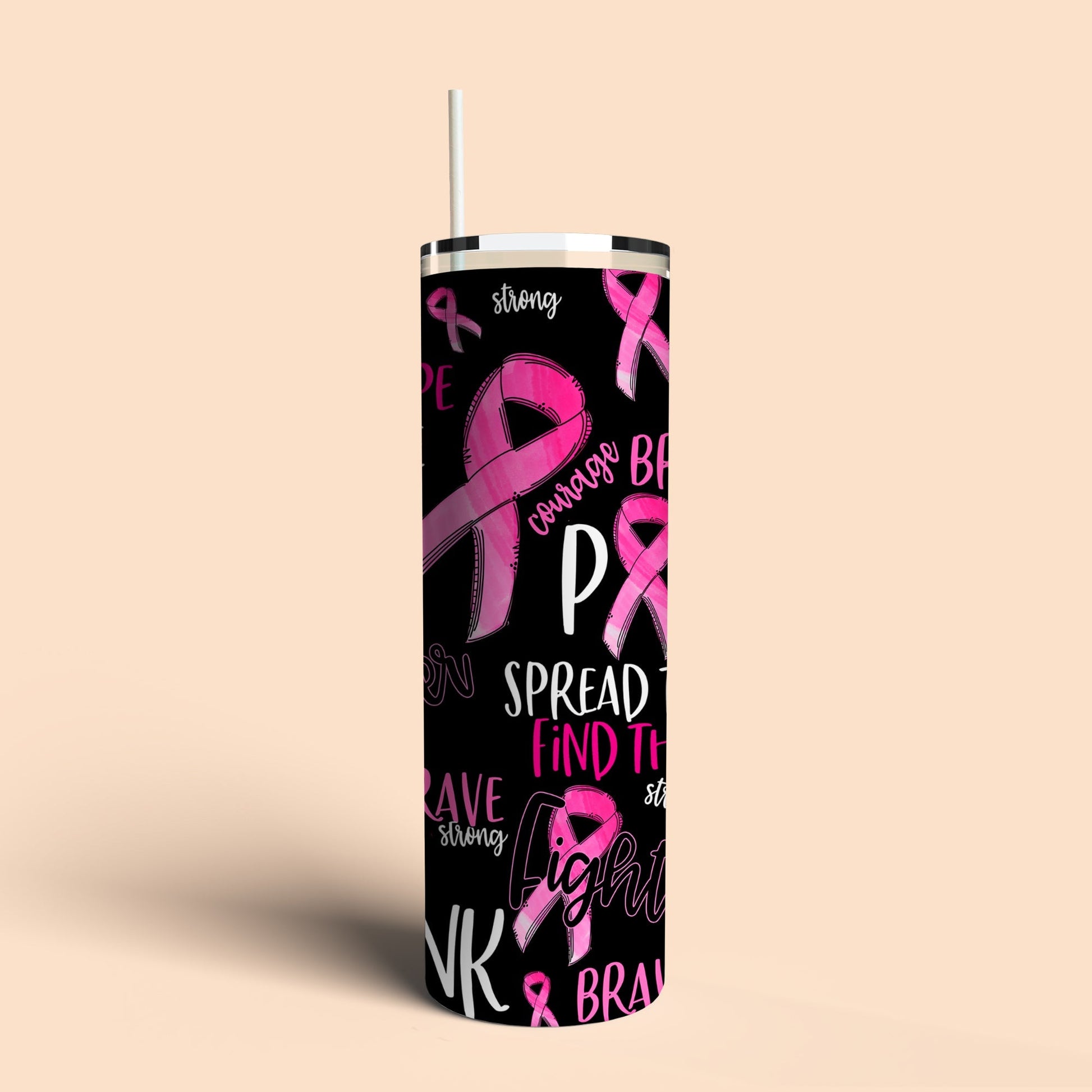 fight breast cancer tumbler cup