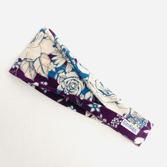 nurse headband violet blue cream