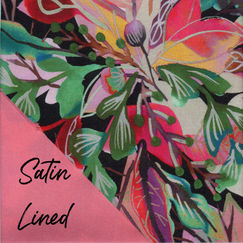 Leafy Berry Satin-Lined