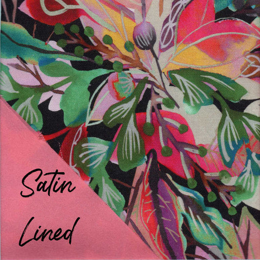 Leafy Berry Satin-Lined
