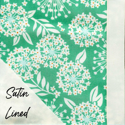 Minty Bloom Satin-Lined