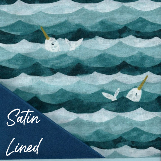 Narwhal Waves Satin-Lined