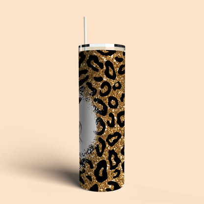 Leopard Messy Bun Tumbler