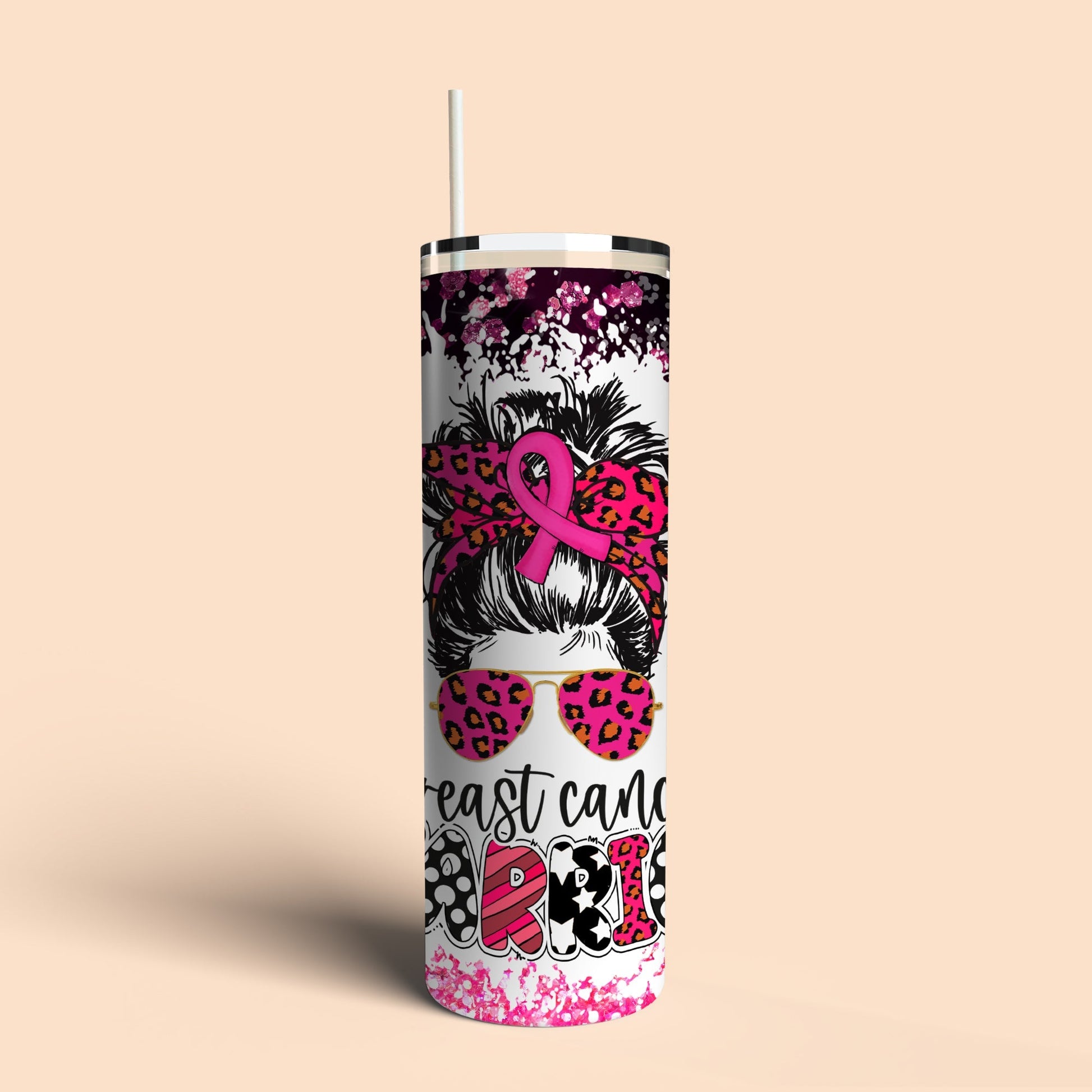 breast cancer warrior tumbler