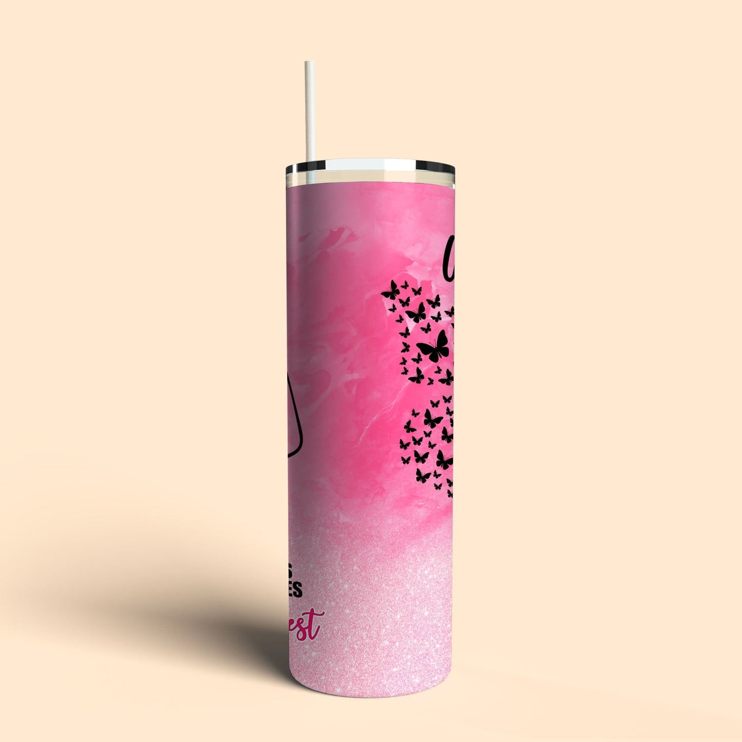 Keep Your Head Up Breast Cancer Awareness Tumbler