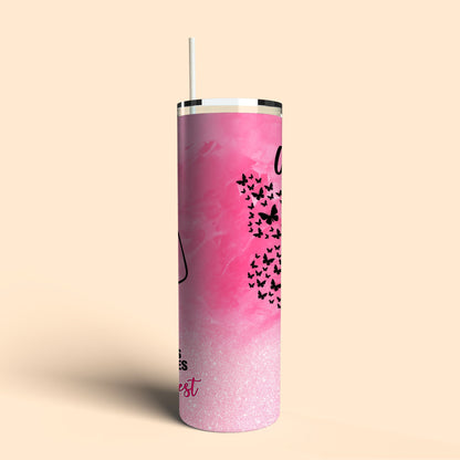 Keep Your Head Up Breast Cancer Awareness Tumbler