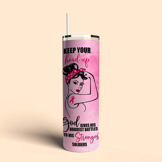 fight breast cancer cup tumbler