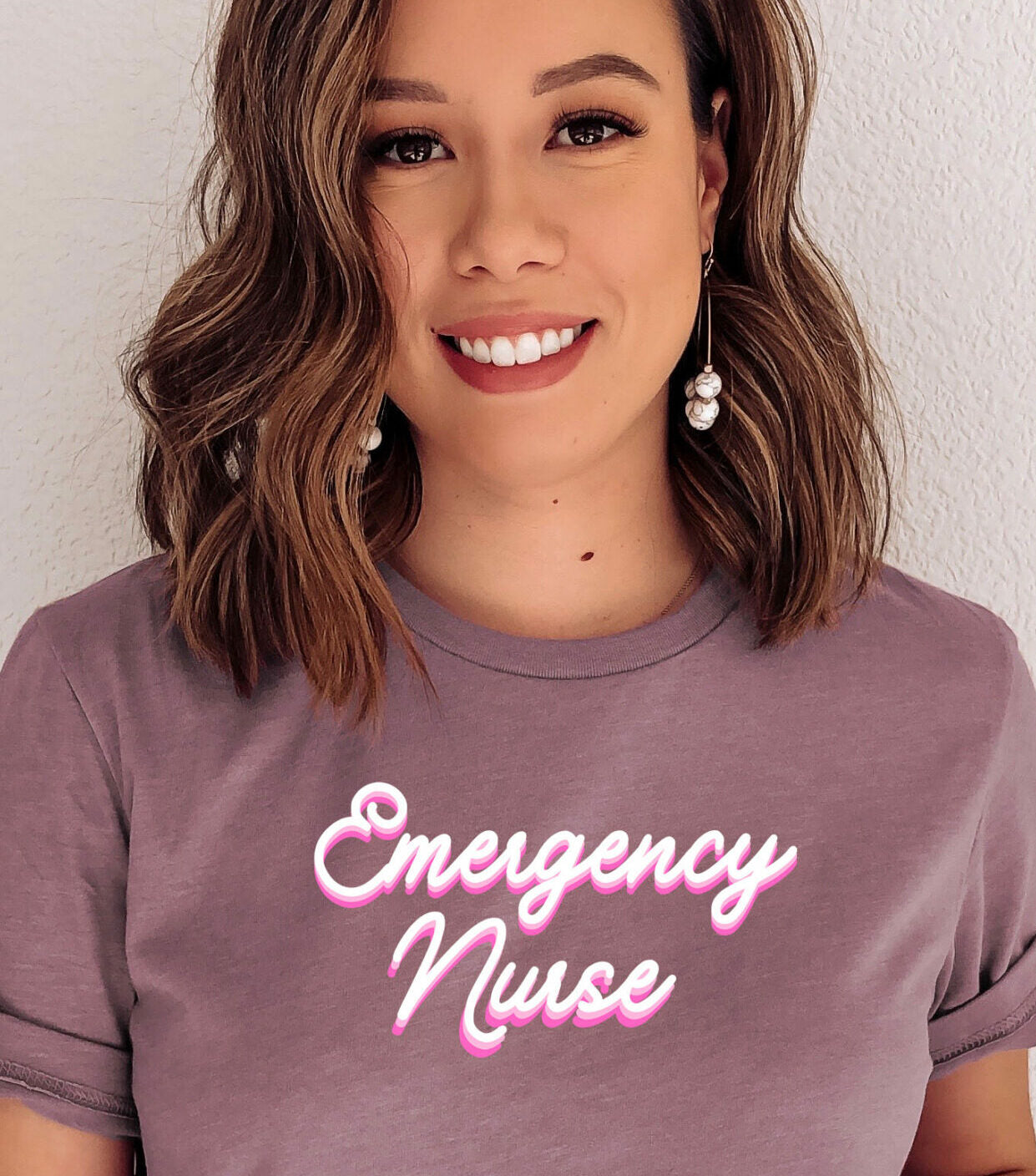 Emergency nurse t-shirt gift pink