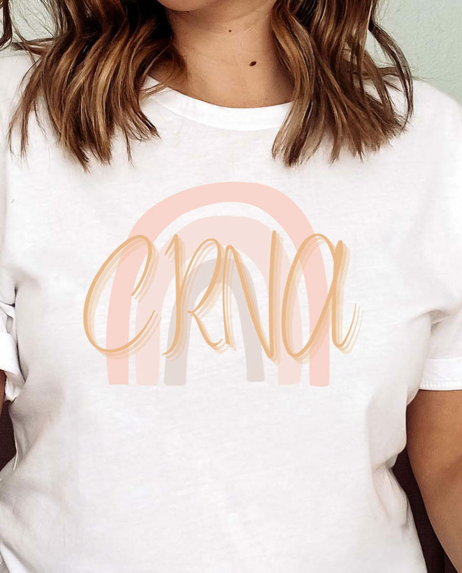 nurse gift CRNA rainbow t-shirt