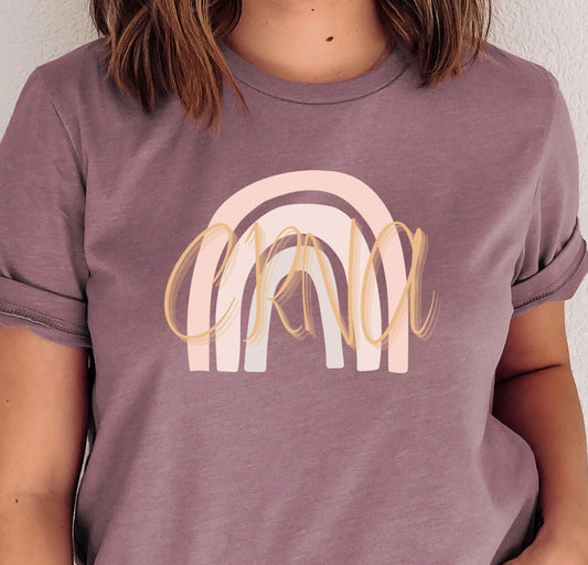 CRNA gift rainbow t-shirt