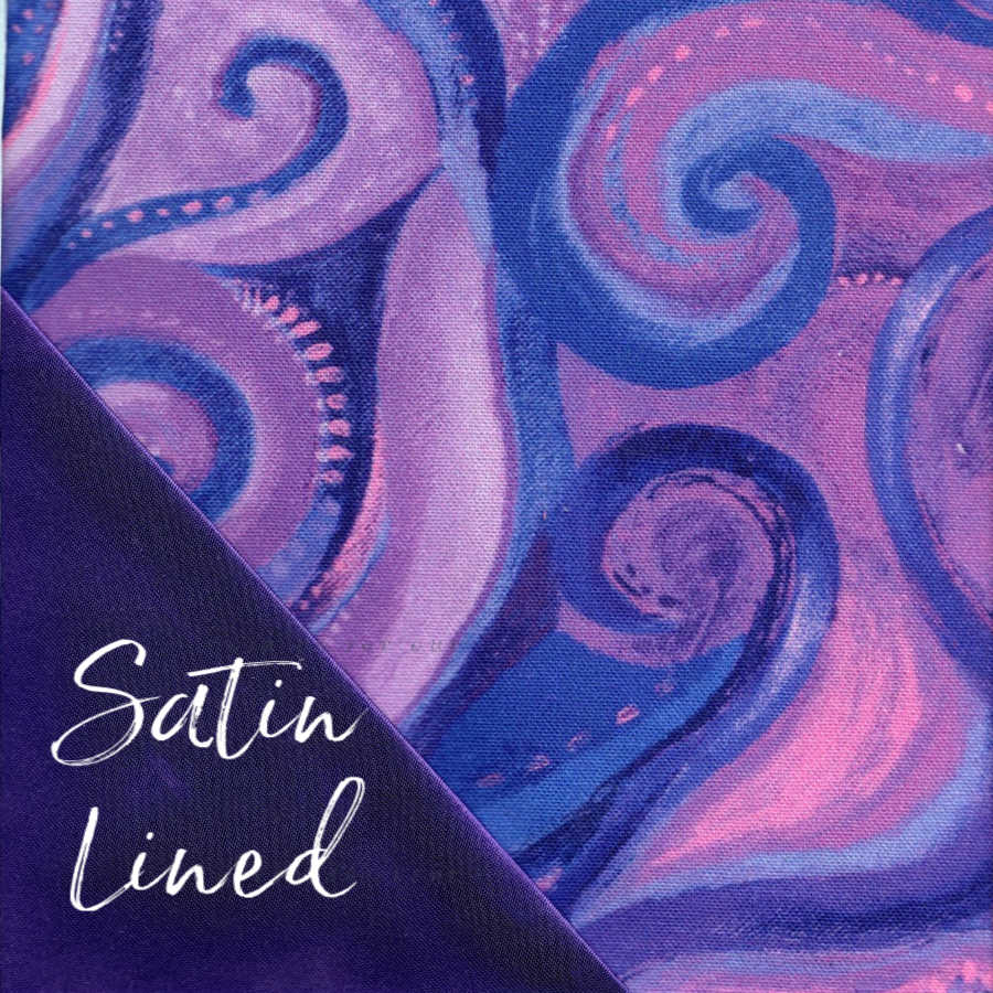 Swirly Purple Satin-Lined