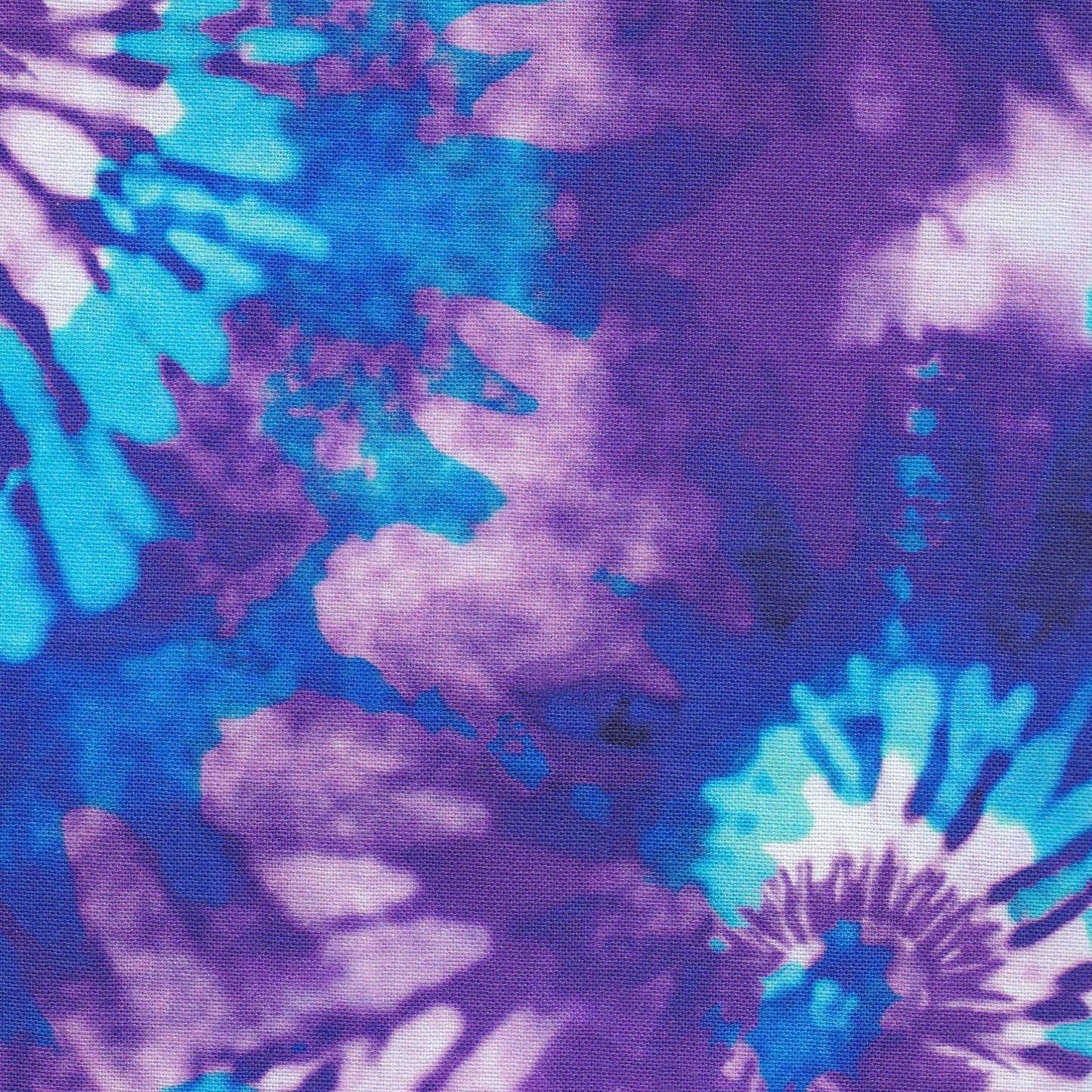 tie dye scrub cap in purple and turquoise