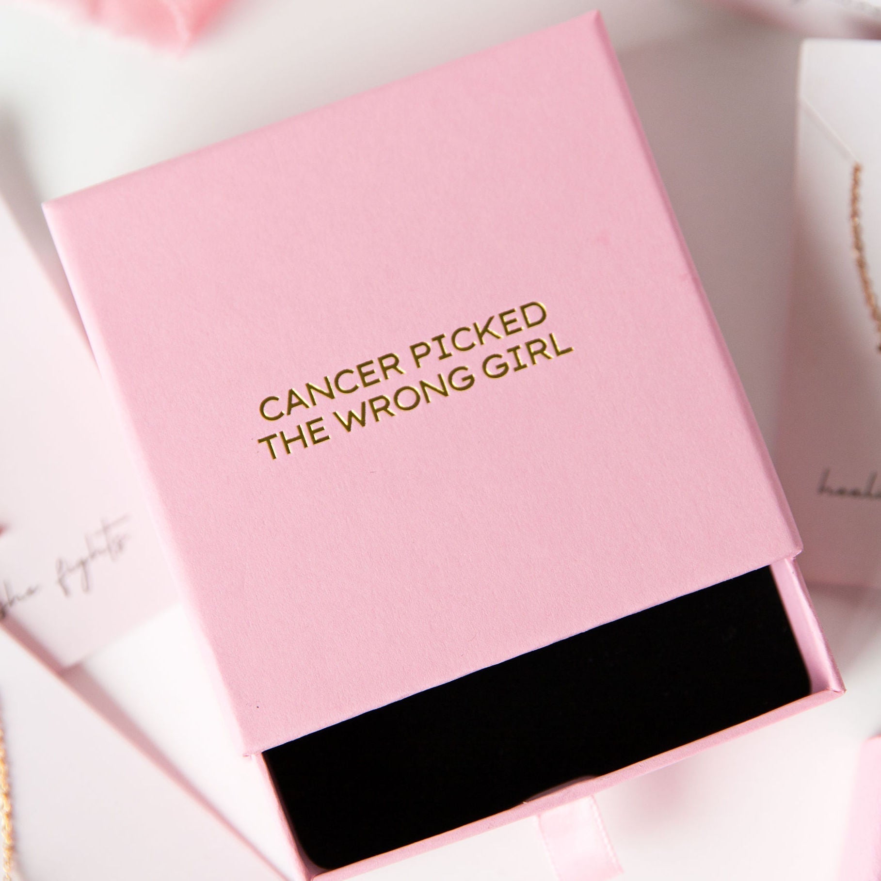 gift box for breast cancer awareness necklace